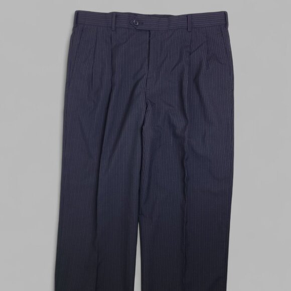 Brooks Brothers 346 Black Striped 2-Piece Suit 43R- Pants W46xL28 - Picture 14 of 16
